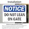 Signmission Do Not Lean On Gate, 10 in W x Rectangle, Vinyl Decal OS-2PACK-NS-D-710-L-11290 - alternate 6